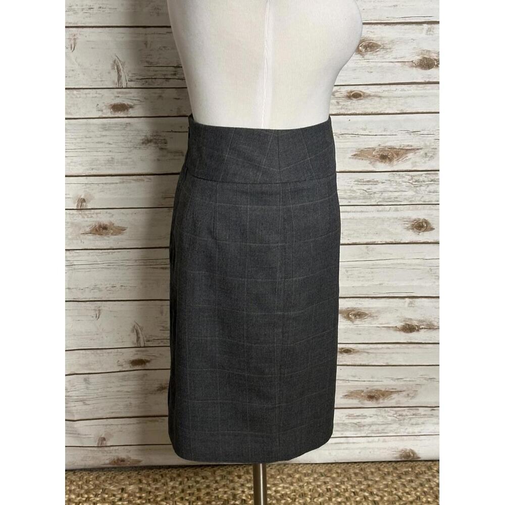 Banana Republic classic office siren gray windowpane pencil skirt Size 8 - Picture 2 of 5